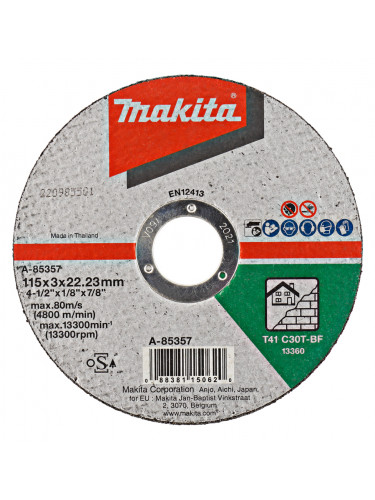 Disques à tronçonner matériaux pour meuleuses Makita