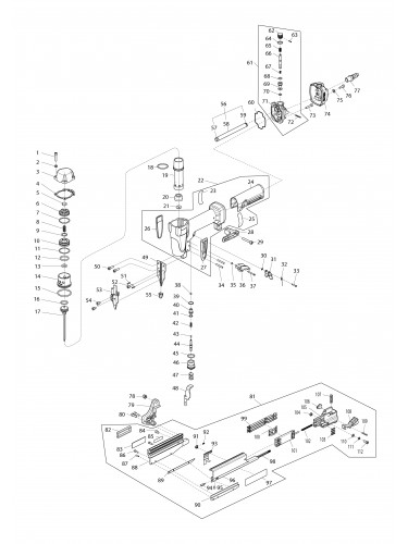 Vue éclatée Makita AF353#01