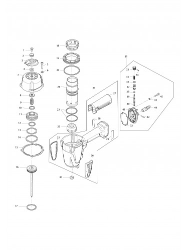 Vue éclatée Makita AF601#01