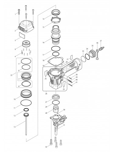 Vue éclatée Makita AN250HC#01