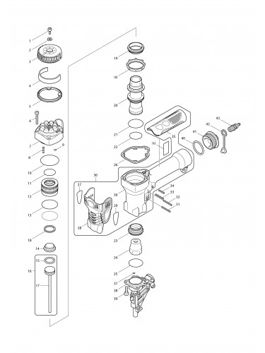 Vue éclatée Makita AN610H#01