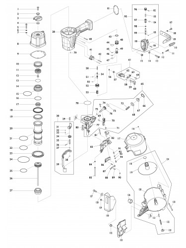 Vue éclatée Makita AN613#01