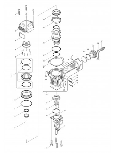 Vue éclatée Makita AN711H#01