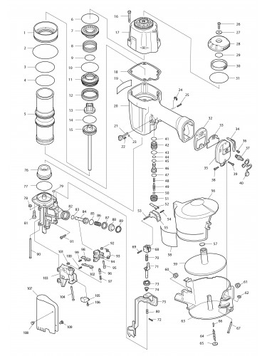 Vue éclatée Makita AN901#01