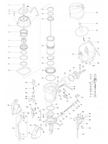Vue éclatée Makita AN902#01