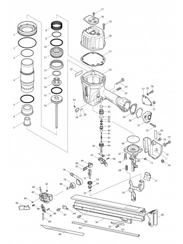 Vue éclatée Makita AN923#01