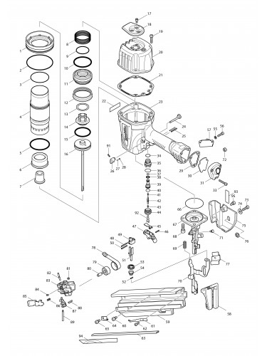 Vue éclatée Makita AN943#01