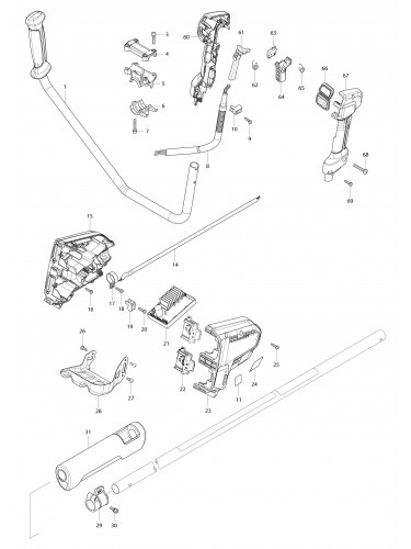 Vue éclatée Makita AT3723U#01
