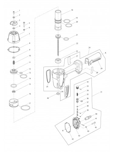 Vue éclatée Makita AT638A#01
