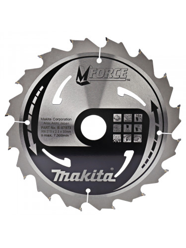 Lames carbures ''MForce'', pour bois, pour scies circulaires Makita