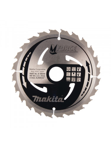 Lames carbures ''MForce'', pour bois, pour scies circulaires Makita