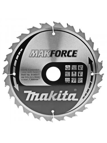 Lames carbures ''MakForce'', pour bois, pour scies circulaires Makita