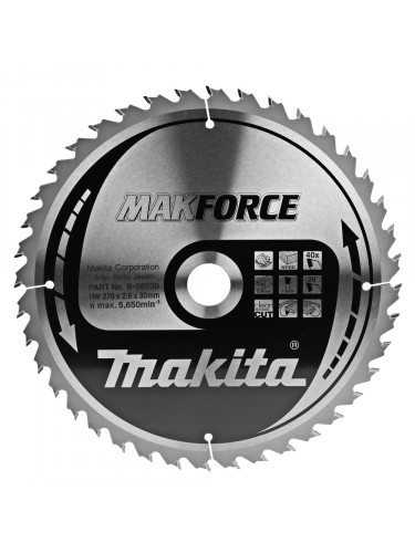 Lames carbures ''MakForce'', pour bois, pour scies circulaires Makita