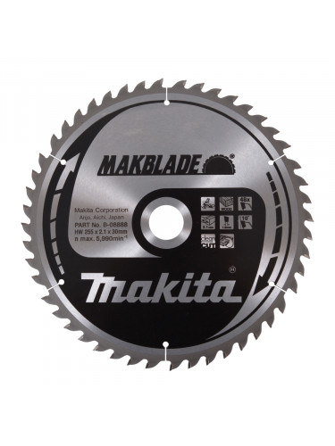 Lame scie circulaire, makblade t.c.t, 255 x 30 mm, 48 t Makita