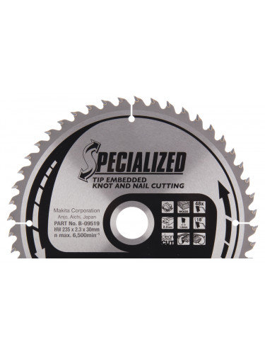Lame de scie circulaire, spécialisée t.c.t, 235 x 30 mm, 48 t Makita