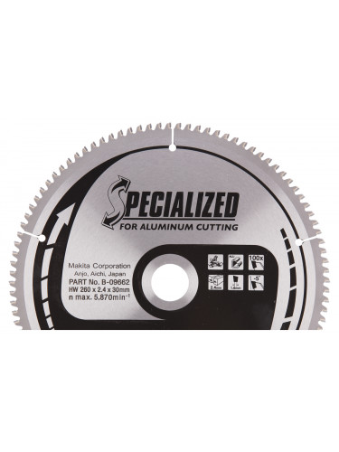 Lame de scie circulaire, alliage T.C.T spécialisé, 260 x 30 mm, 100 dents Makita