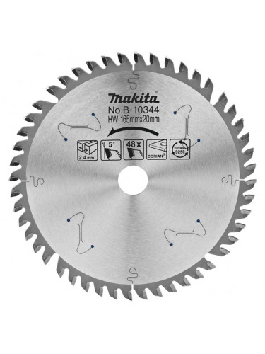 LAME SCIE CIRCULAIRE CORIAN MAKITA "SPECIALIZED" D 165 mm POUR SCIES PLONGEANTES