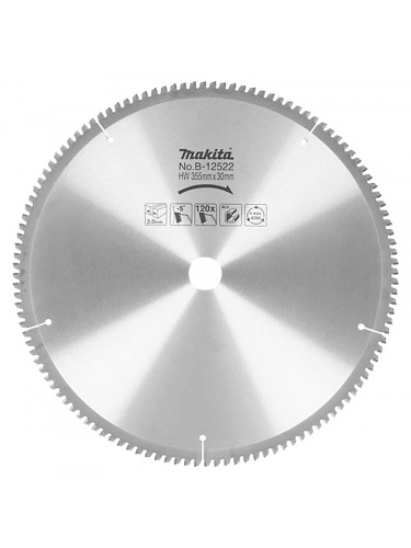 Lame carbure aluminium, pour scie radiale et à onglet Makita