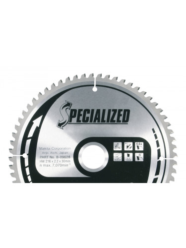 Lame scie circulaire, spécialisé t.c.t, 270 x 30 mm, 60 t Makita