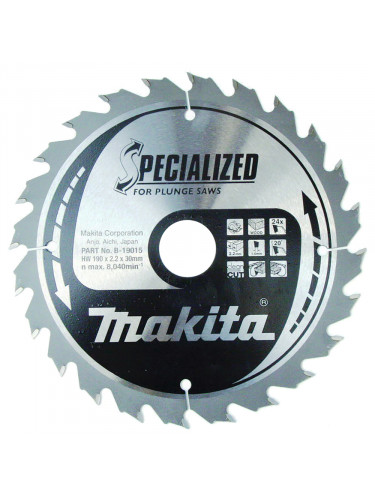 Lames carbures ''Specialized'' pour bois, pour scies plongeantes Makita