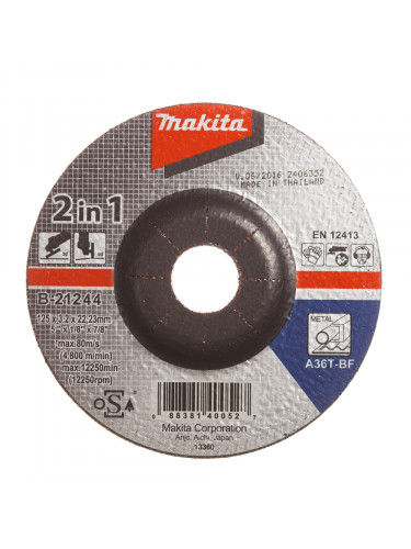 Disques 2 en 1, pour meuleuses d'angle Makita