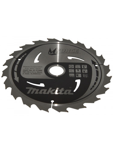 Lame de scie circulaire, M-Force T.C.T, 235 x 30 mm, 20 dents Makita