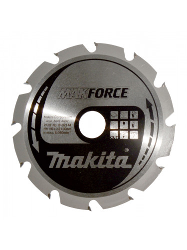 Lame de scie circulaire, Makforce T.C.T, 190 x 30 mm, 12 dents Makita