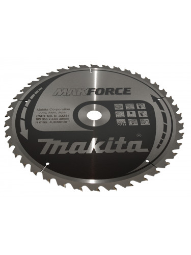 Lames carbures ''MakForce'', pour bois, pour scies circulaires Makita
