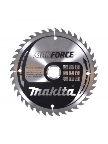 Lame de scie circulaire, Makforce T.C.T, 160 x 20 mm, 40 dents Makita