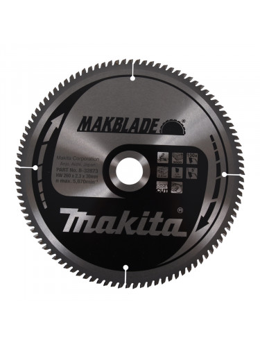 Lames carbure ''Makblade'' Bois, pour scies radiales et à onglets Makita