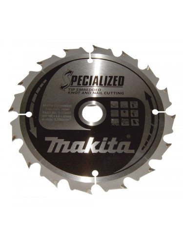 Lame de scie circulaire, alliage T.C.T spécialisé, 165 x 20 mm, 16 dents Makita