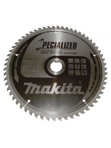 Lame de scie circulaire, alliage T.C.T spécialisé, 270 x 30 mm, 60 dents Makita
