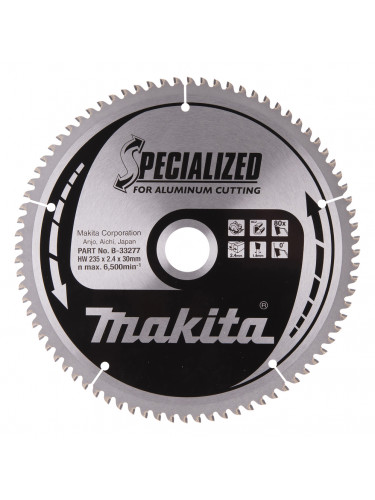 Lame de scie circulaire, alliage T.C.T spécialisé, 235 x 30 mm, 80 dents Makita