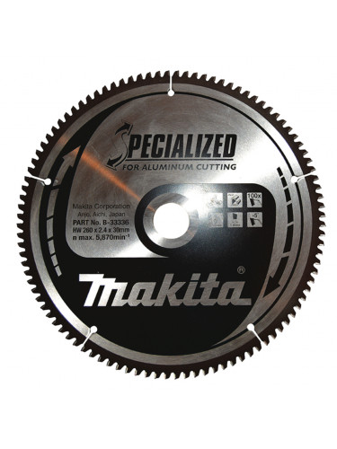 Lames carbure ''Specialized'' pour aluminium, pour scies radiale et à onglets Makita