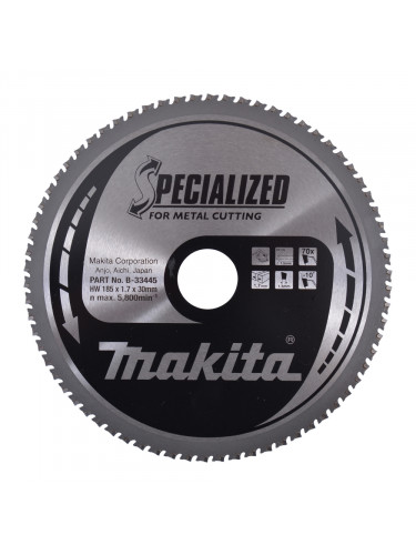 Lame de scie circulaire, alliage T.C.T spécialisé, 185 x 30 mm, 70 dents Makita