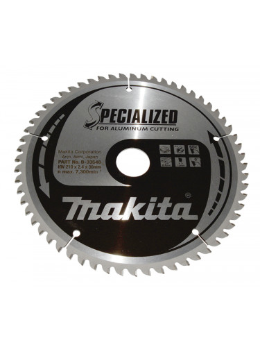 Lame de scie circulaire, alliage T.C.T spécialisé, 210 x 30 mm, 60 dents Makita