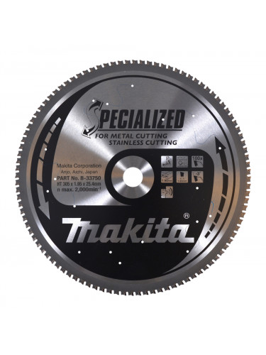 Lame de scie circulaire, alliage T.C.T spécialisé, 305 x 25,4 mm, 100 dents Makita