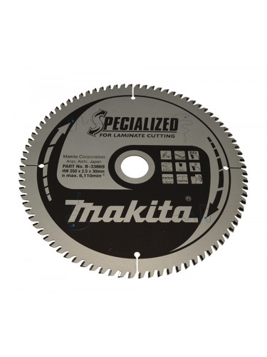 Lame scie circulaire, spécialisée t.c.t, 250 x 30 mm, 84 t Makita