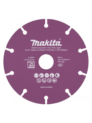 Disques à concrétion diamant pour métal Makita