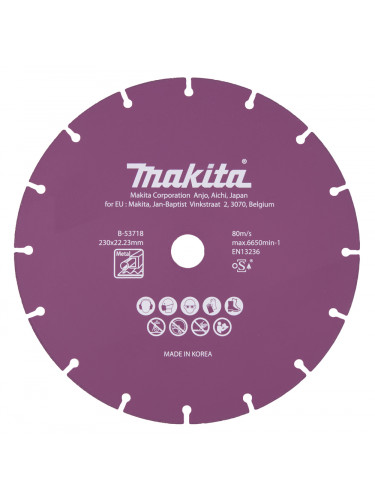 Disques à concrétion diamant pour métal Makita