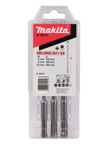 Coffret 3 Forets SDS-Plus 4 taillants TCT NEMESIS II Makita