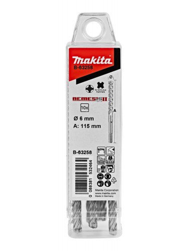 Forets SDS-Plus 4 taillants TCT NEMESIS II Makita