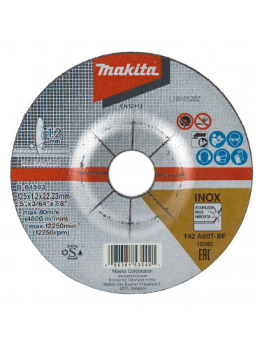Mince de coupe, 125 x 1,2 x 22,23 mm Makita