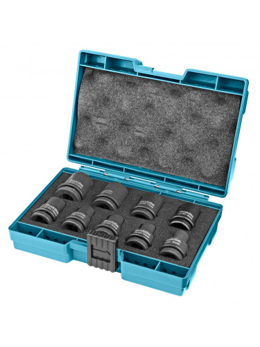 Coffrets 9 douilles pour boulonneuses a choc 1/2'' Makita