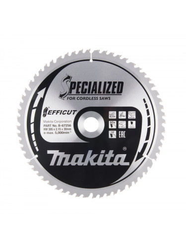 Lame de scie circulaire, T.C.T Efficut, 305 x 30 mm, 60 dents Makita