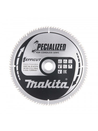 Lame de scie circulaire, T.C.T Efficut, 305 x 30 mm, 100 dents Makita