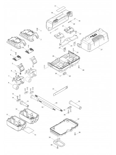 Vue éclatée Makita BAP182#01