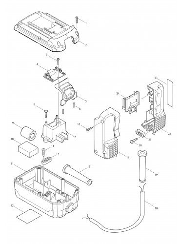 Vue éclatée Makita BAP36#01