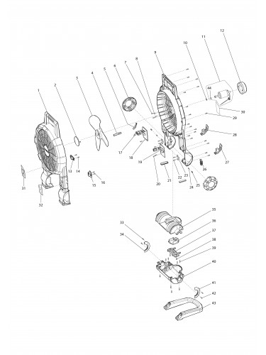 Vue éclatée Makita BCF201#01