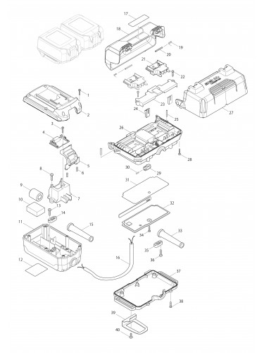 Vue éclatée Makita BCV01#01